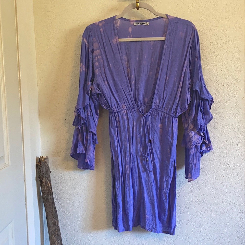 Lavender tie dye cover up/beach dress